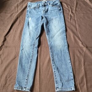Distressed Blue Jeans